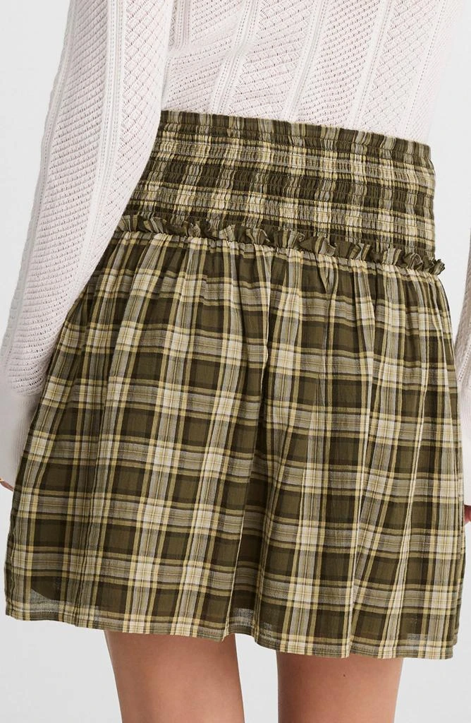 Madewell Smocked Waist Plaid Miniskirt 2