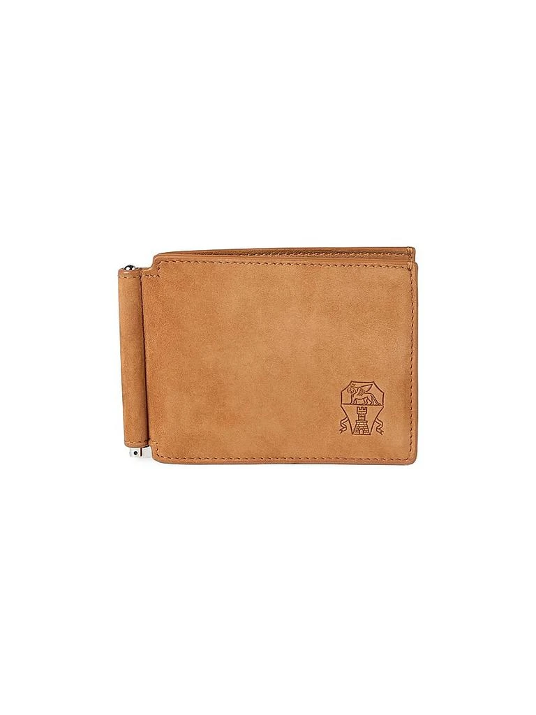 Brunello Cucinelli Nubuck Money Clip Wallet