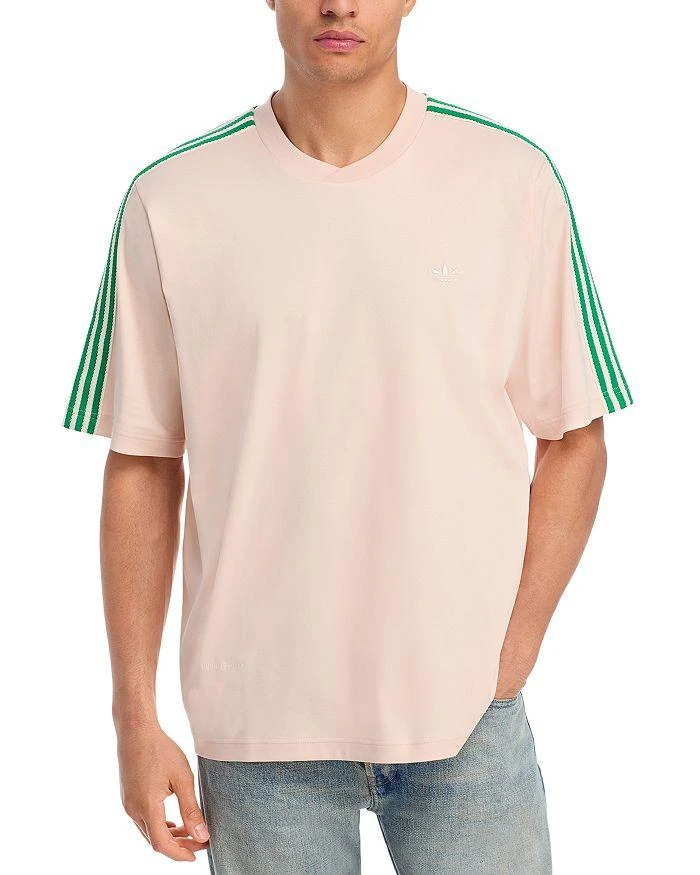 Adidas Regular Fit Logo Striped Tee 1