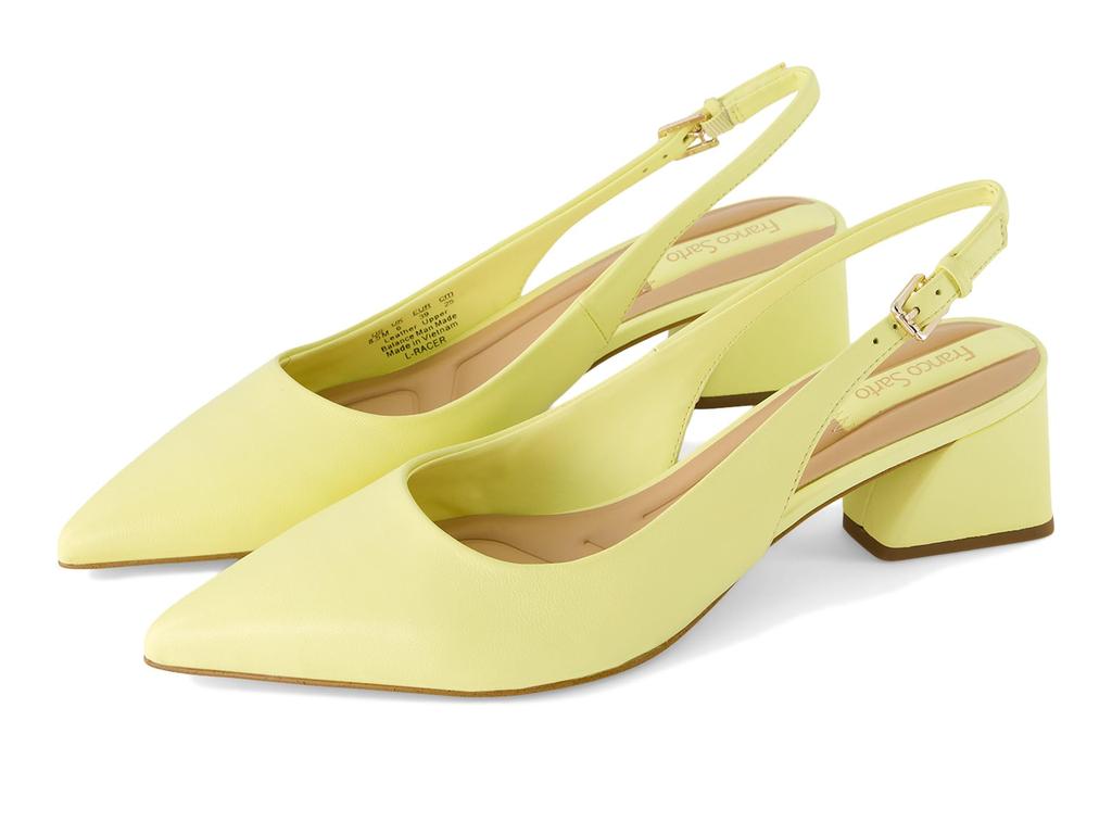 Franco Sarto Racer Slingback Low Block Heel Pointed Toe Pump