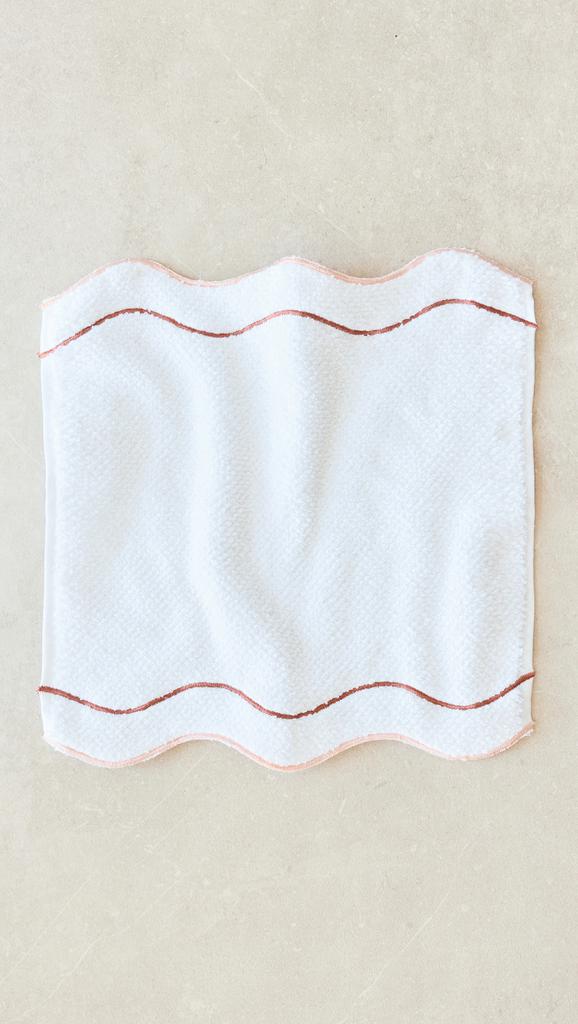 Kassatex Shopbop x Scalloped Washcloth Set of 4