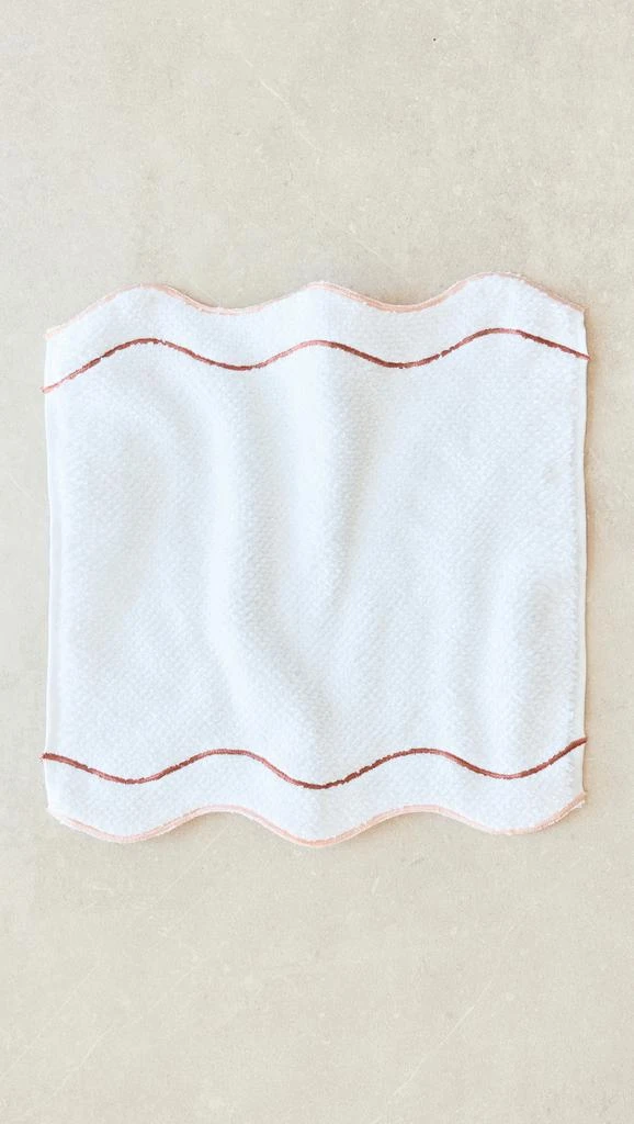 Kassatex Shopbop x Kassatex Scalloped Washcloth Set of 4 1