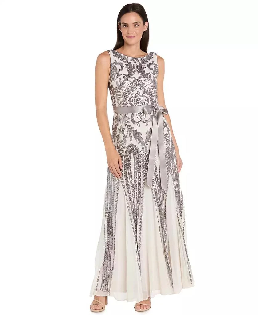 R 
M Richards Women’s Sequin Sleeveless Ball Gown