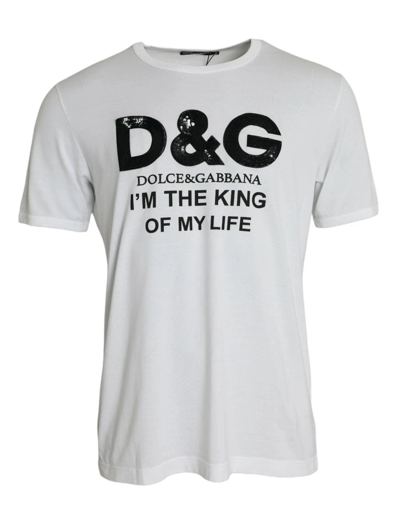 Dolce & Gabbana Dolce & Gabbana  D&G King Print Cotton Crewneck Men's T-shirt 1