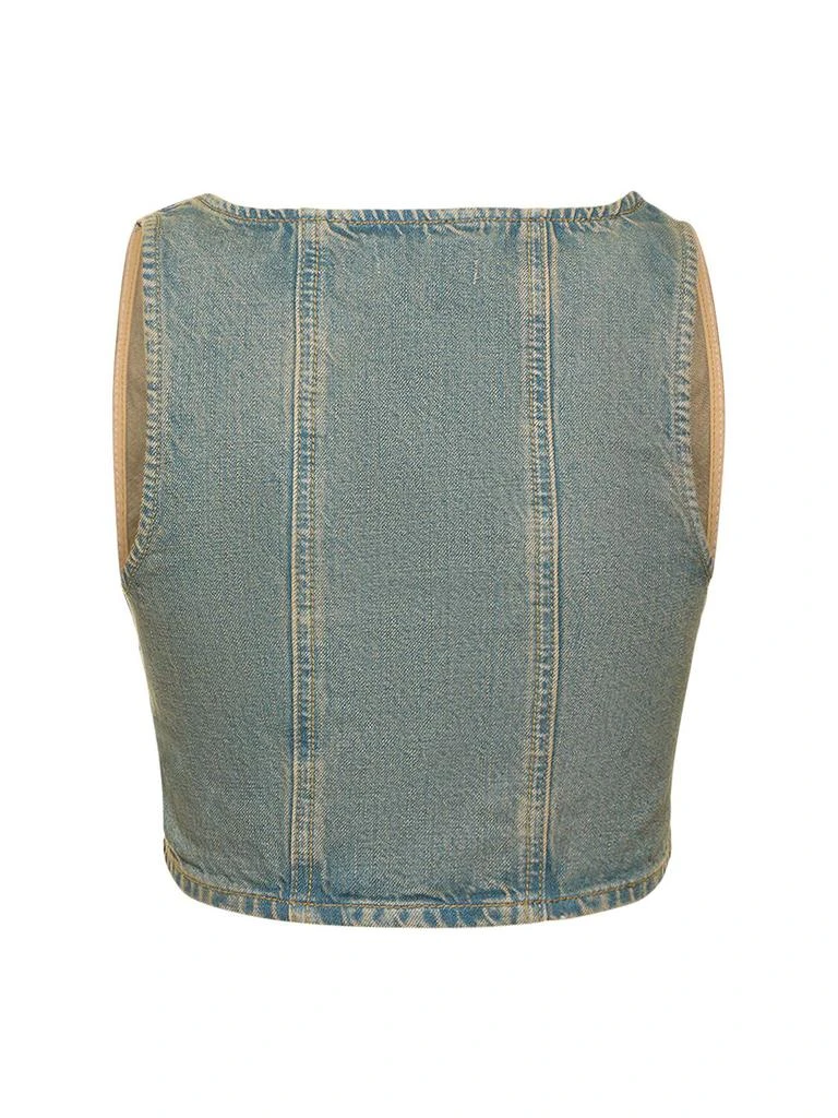 Miaou Deva Cotton Denim Crop Top 4