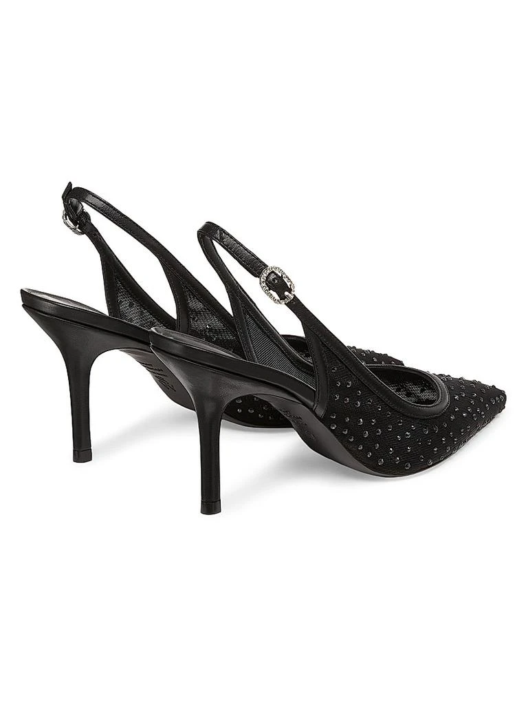 Stuart Weitzman Emilia 85MM Mesh Crystal-Embellished Slingback Pumps 3