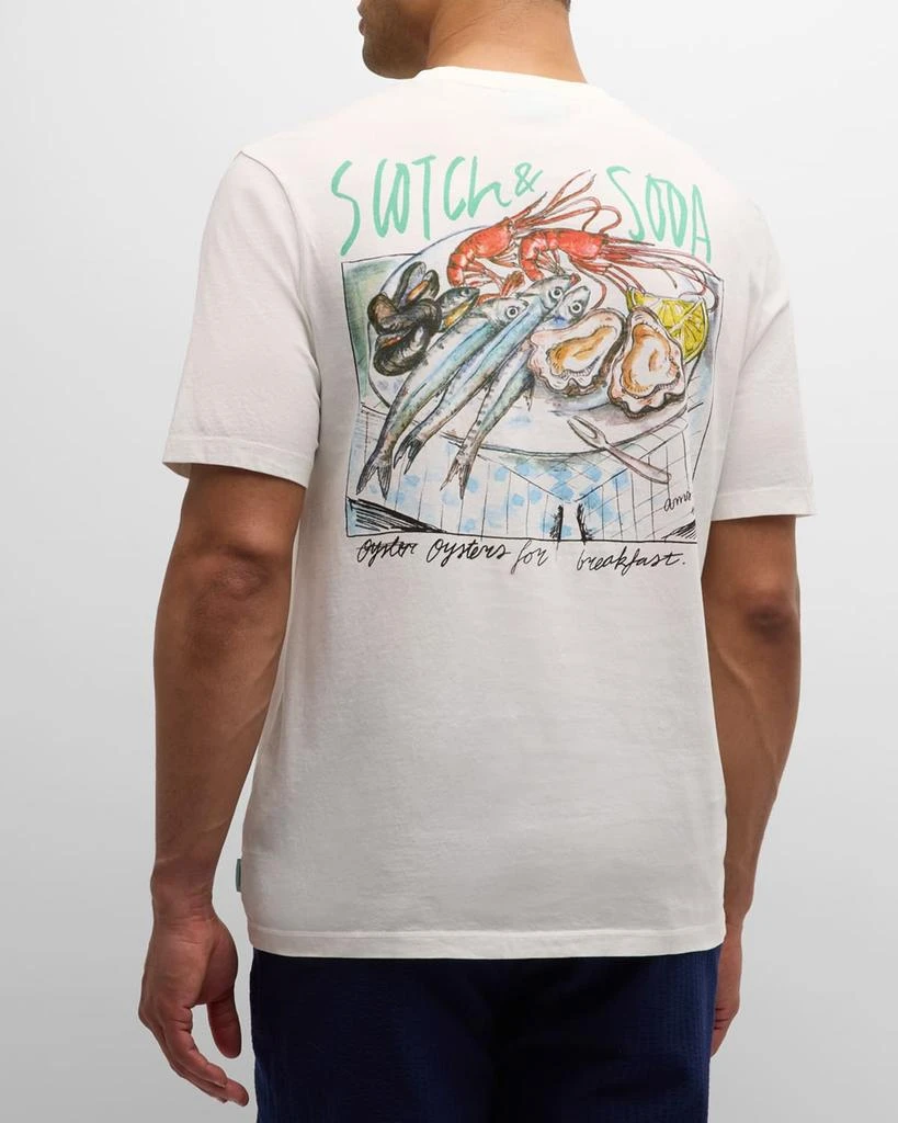 Scotch & Soda Men's Oyster Artwork T-Shirt 4