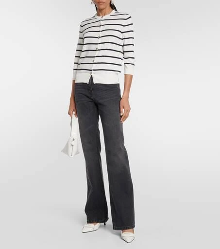 Jardin des Orangers Striped cotton and cashmere cardigan 2