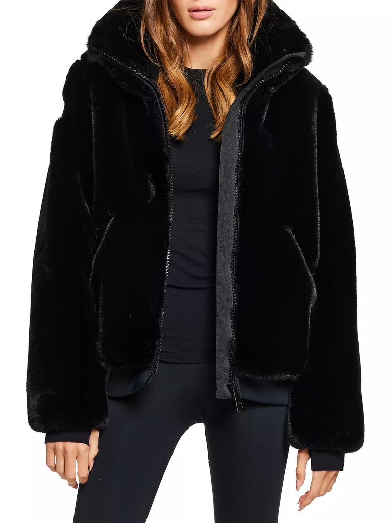 SAM. Zip-Front Faux Fur Jacket