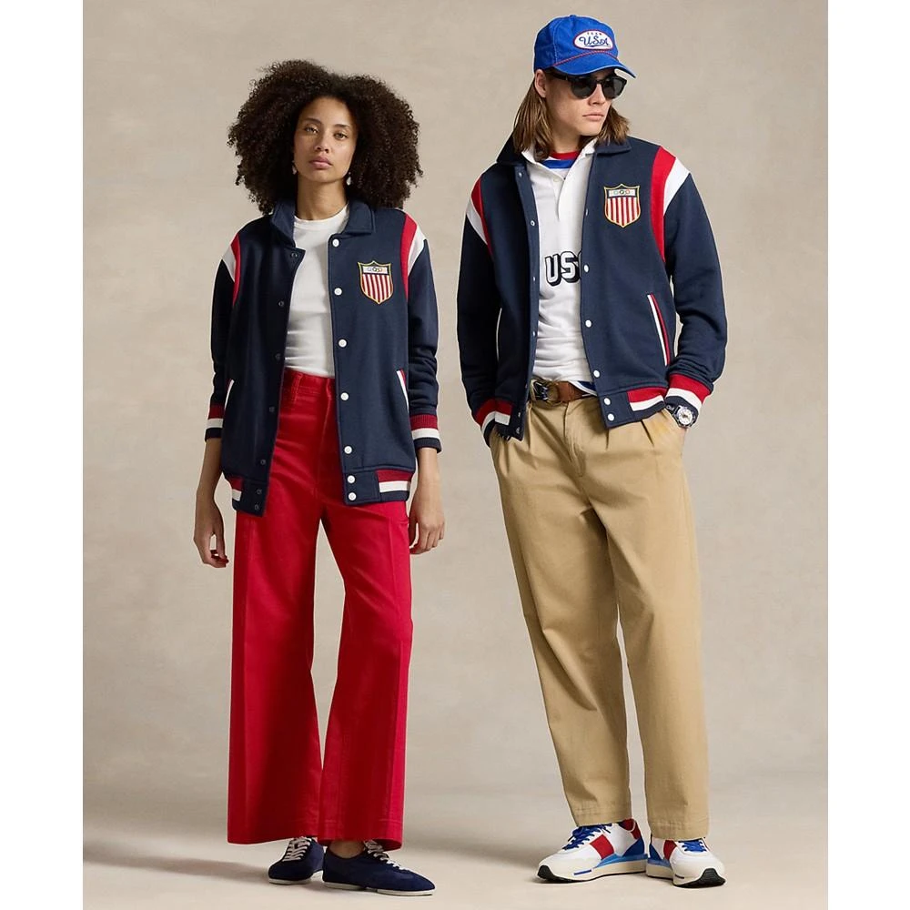 Ralph Lauren Unisex Team USA Fleece Baseball Jacket 9