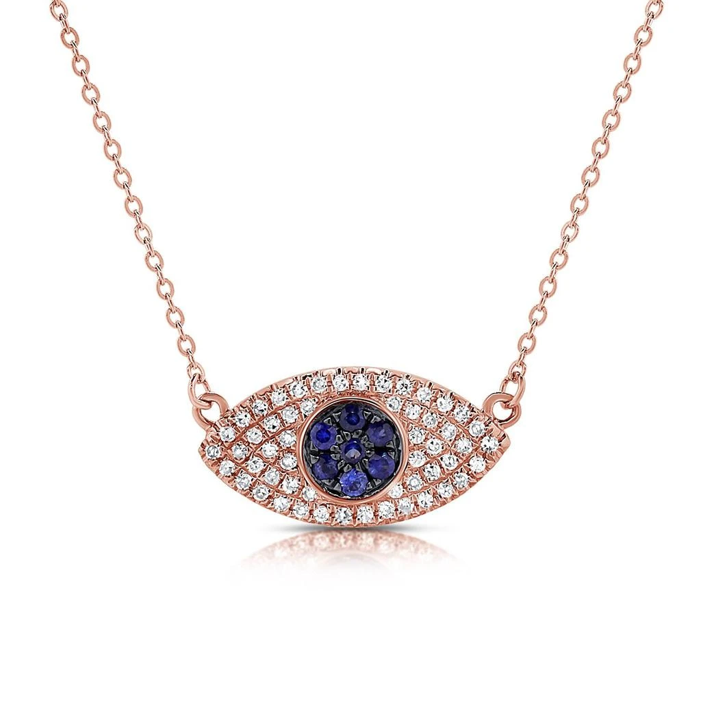 Sabrina Designs 14k Gold & Diamond Evil Eye Necklace 1
