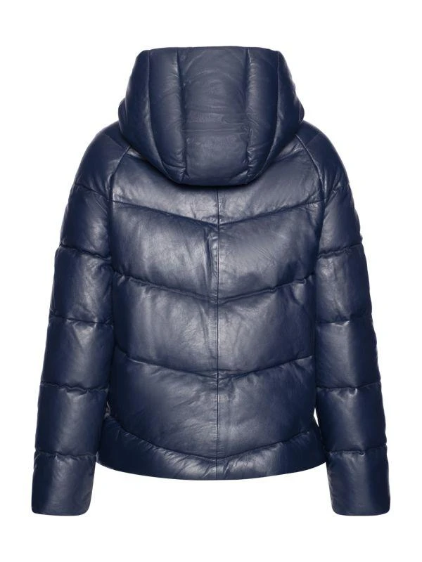 WOLFIE FURS Leather Down Puffer Jacket 2