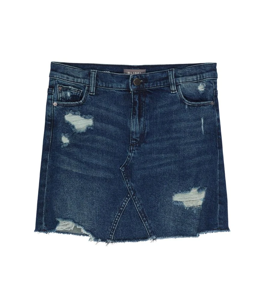 DL1961 Kids Jenny Skirt in Skylark Distressed (Big Kids) 1