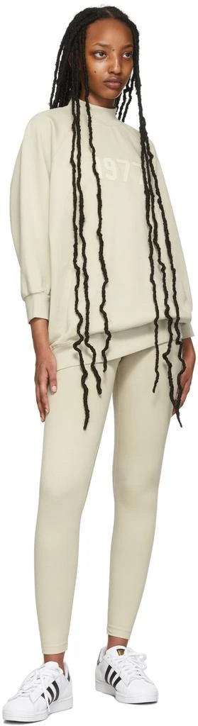 Essentials Beige Three-Quarter Sleeve '1977' Sweatshirt 4