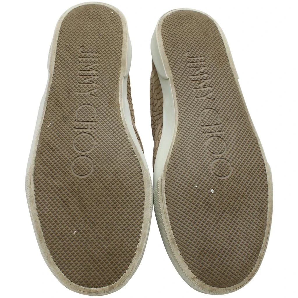 Jimmy Choo Croc-embossed Slip-on Sneakers in Nude Leather 6