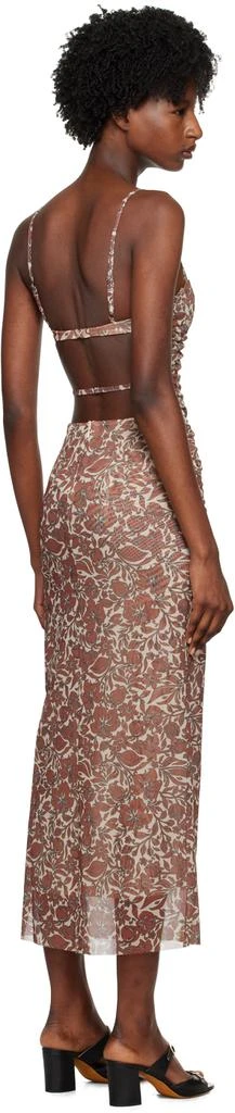 Bec & Bridge Red & Beige Priya Midi Dress 3