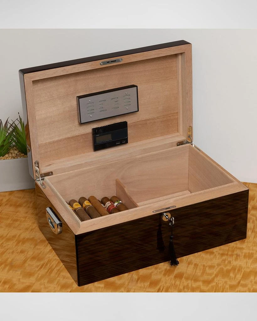 Bey-Berk Walnut Wood 120-Cigar Humidor 2