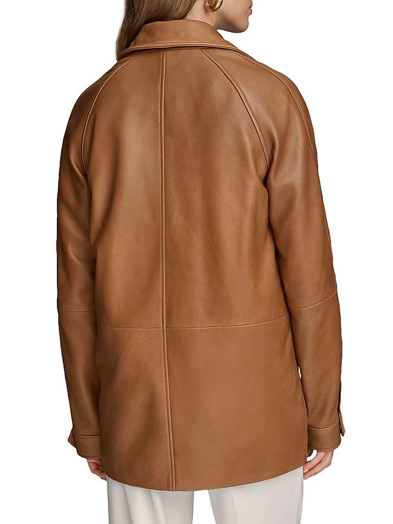 Donna Karan Leather Field Jacket 8