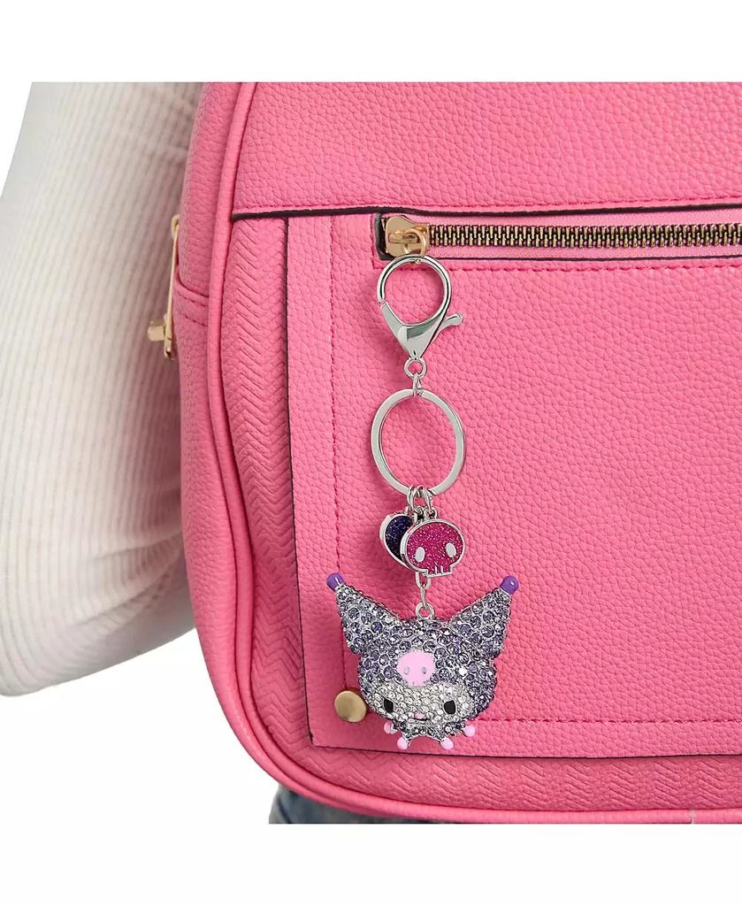 Hello Kitty Sanrio Kuromi Crystal Keychain with Skull 
Heart Charms 6