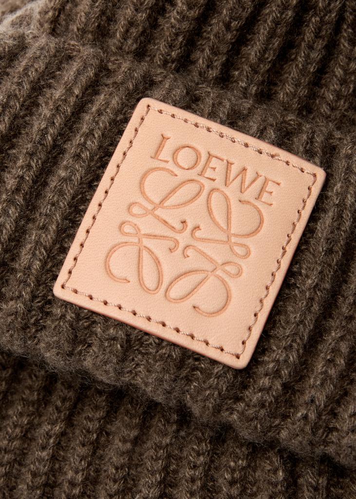 Loewe Logo ribbed cashmere beanie