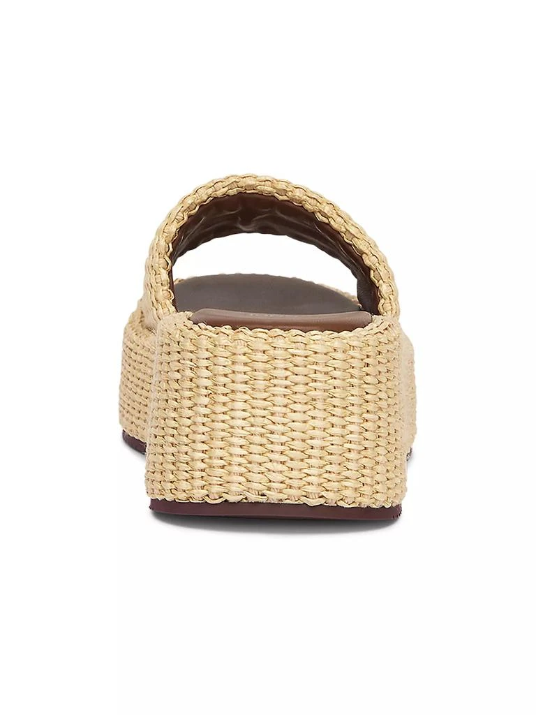 Fendi Sunshine 65MM Raffia Platform Slides 3
