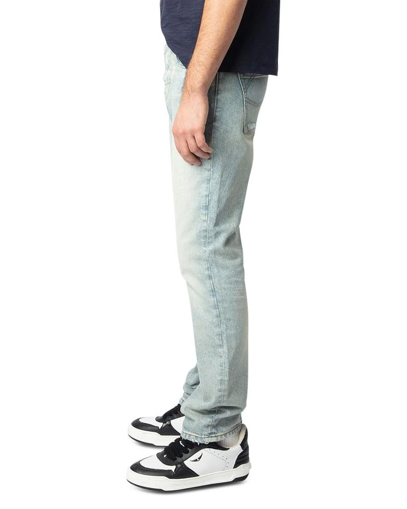 ZADIG & VOLTAIRE John Distressed Straight Fit Jeans in Light Blue 5