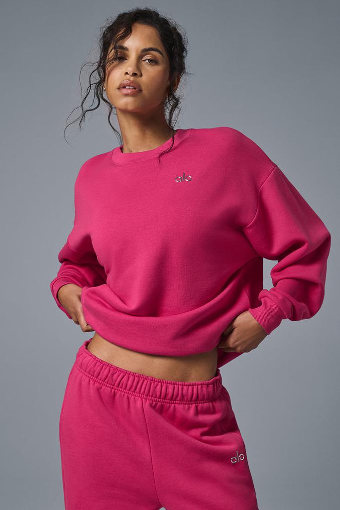 Cropped Accolade Crewneck - Sweet Pink | Alo Yoga