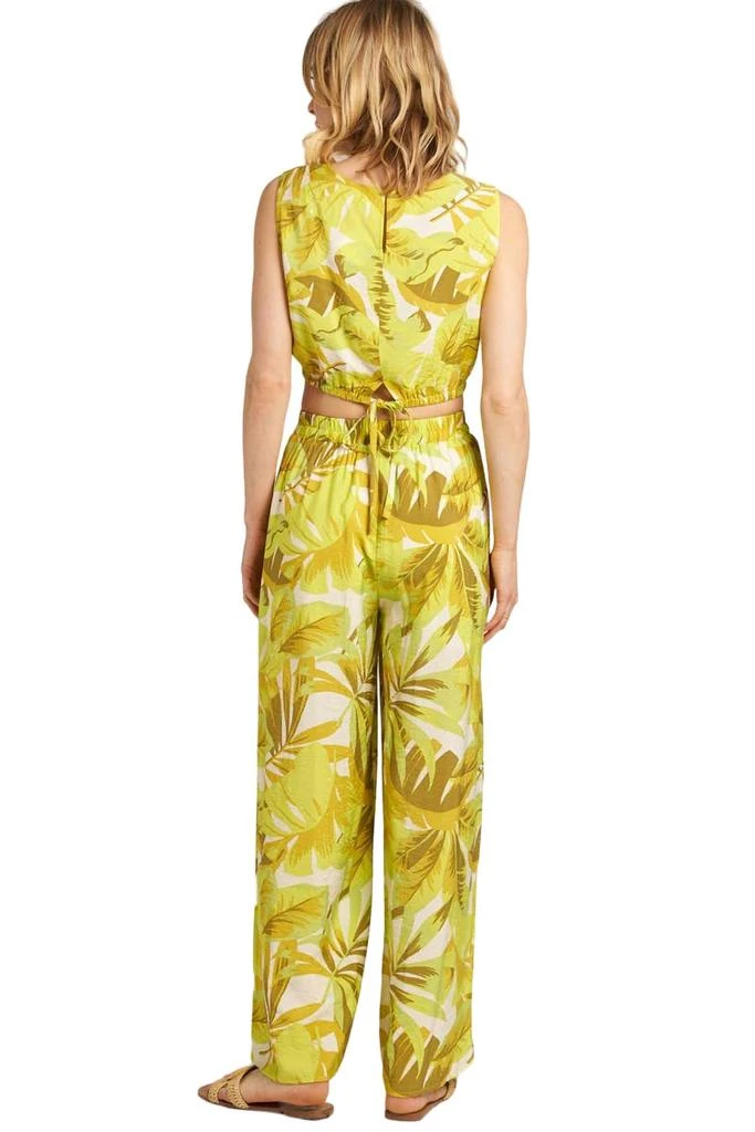 En Creme En Creme - Printed Cropped Top and Wide Leg Pants Set 2