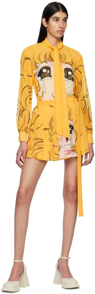 pushBUTTON SSENSE Exclusive Yellow Crying Girl Miniskirt 4