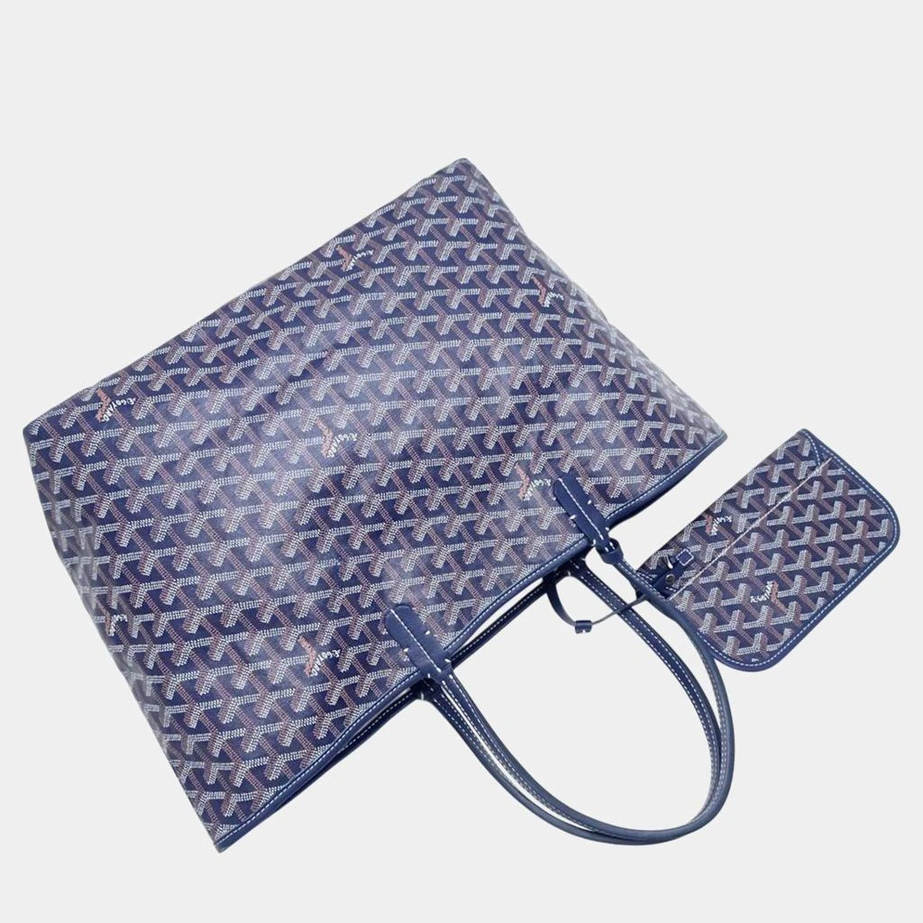 Goyard Goyard Navy Blue Leather Saint Louis Pm Tote Bag 2
