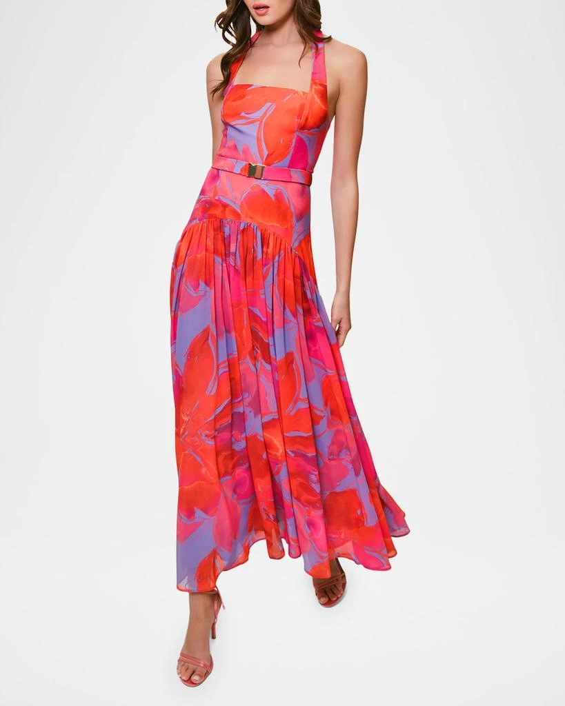 Hutch Aza Pleated Floral-Print Halter Maxi Dress - Dresses & Skirts - Free  Shipping - BeyondStyle
