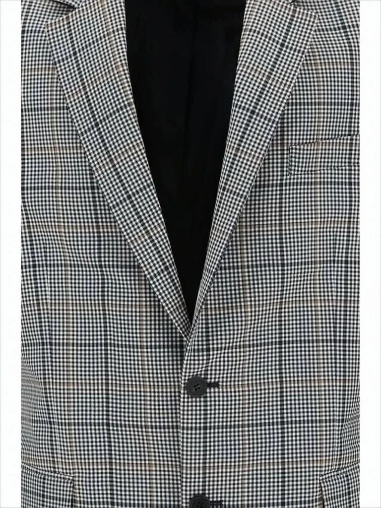 Marni Tailored Checkered Suit Jacket with Notched Lapel and Flap Pockets 3