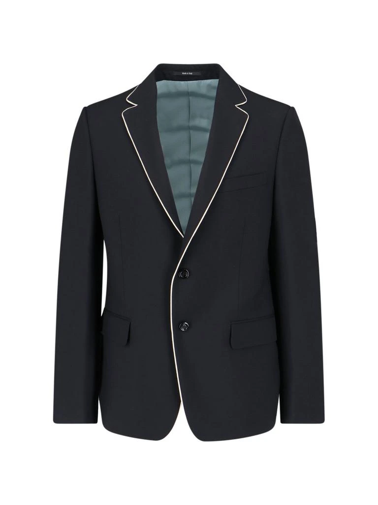 Gucci Gucci Pipe-Trim Detail Single-Breasted Blazer 1