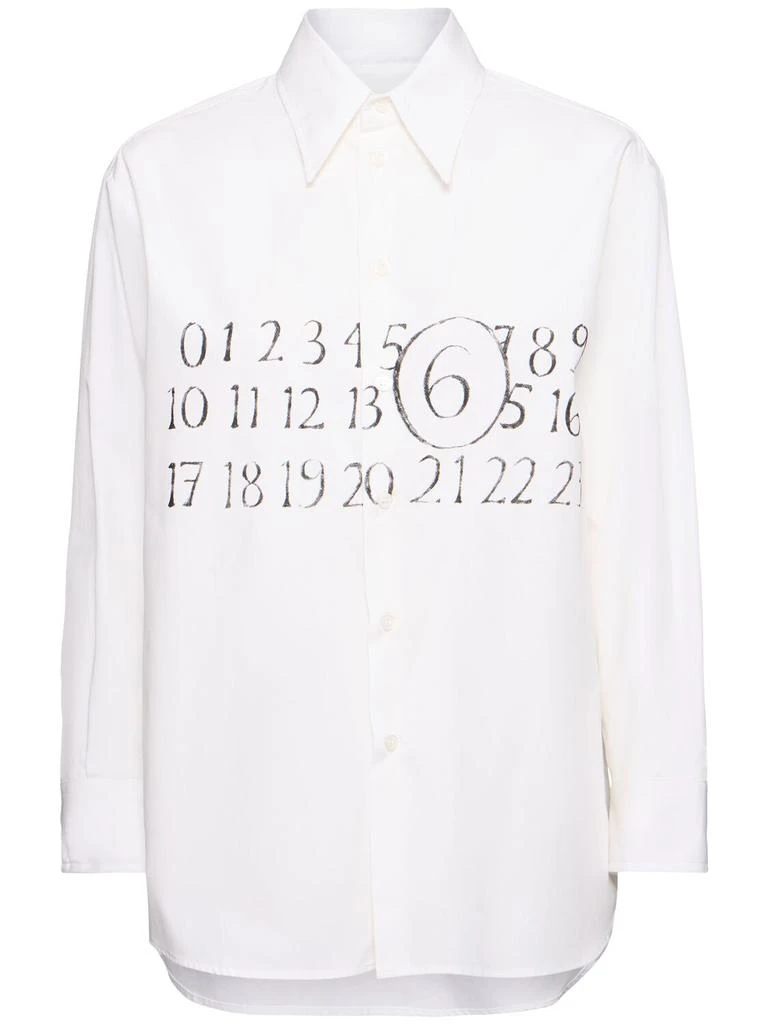 MM6 Logo Cotton Poplin Shirt 1