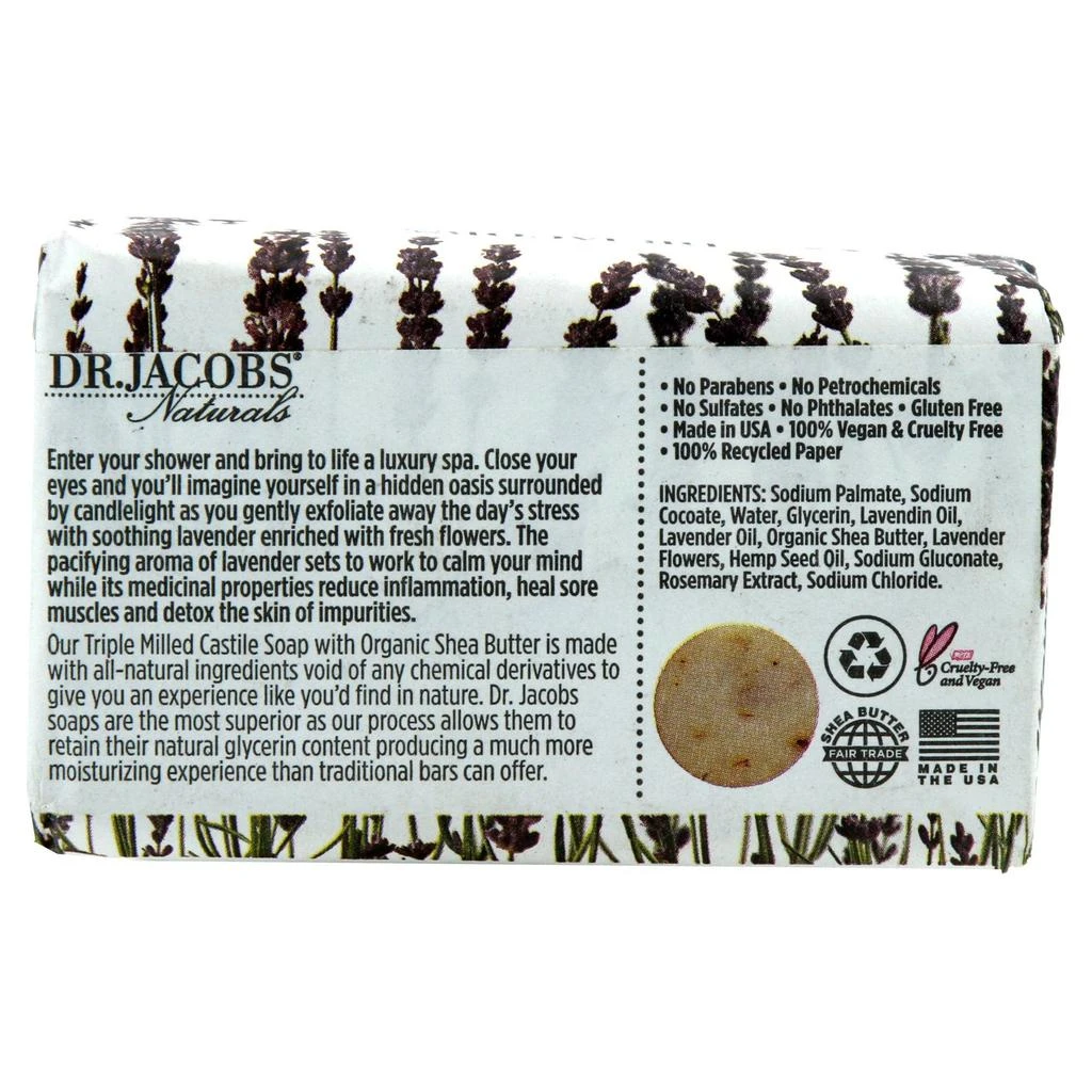 Dr. Jacobs Naturals Luscious Lavender Bar Soap by Dr. Jacobs Naturals 3