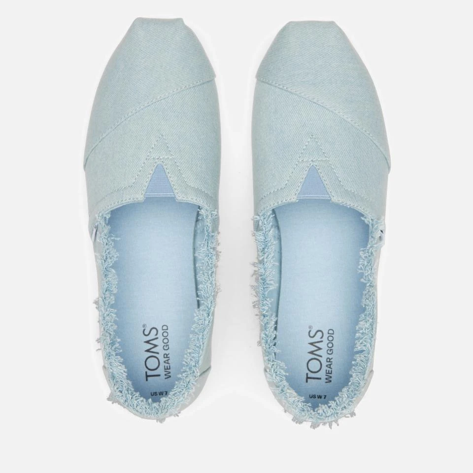 TOMS TOMS WOMEN'S ALPARGATA WASHED DENIM PUMPS 3