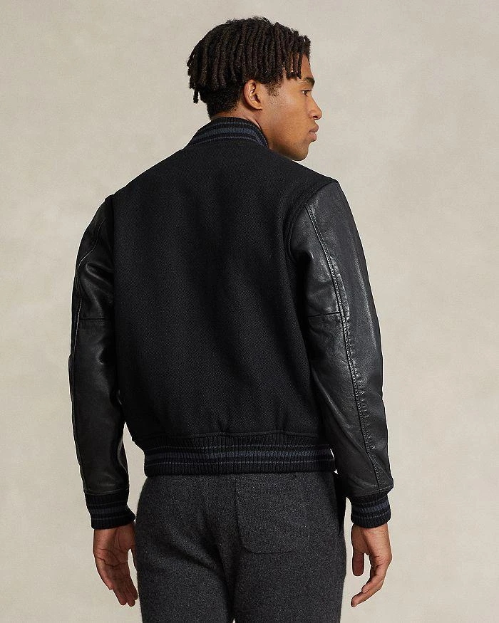 Ralph Lauren Mixed Media Letterman Jacket 3