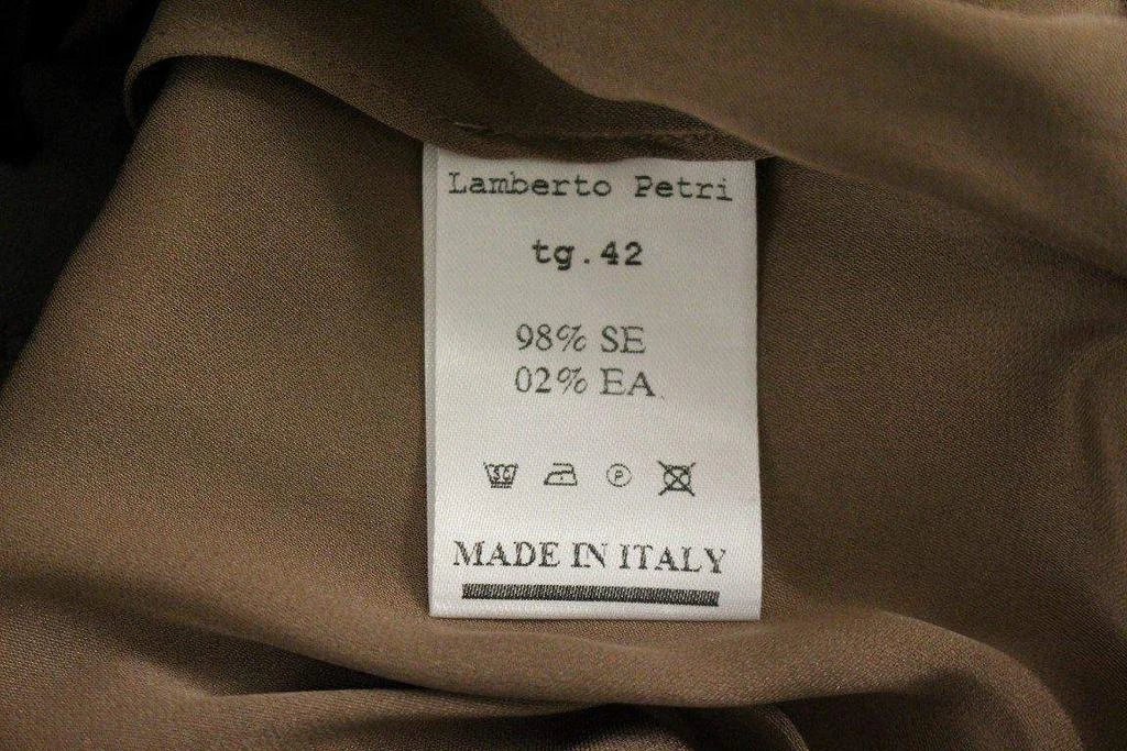 Lamberto Petri Lamberto Petri  Draped Silk Sheath Shift Coctail Dress 6