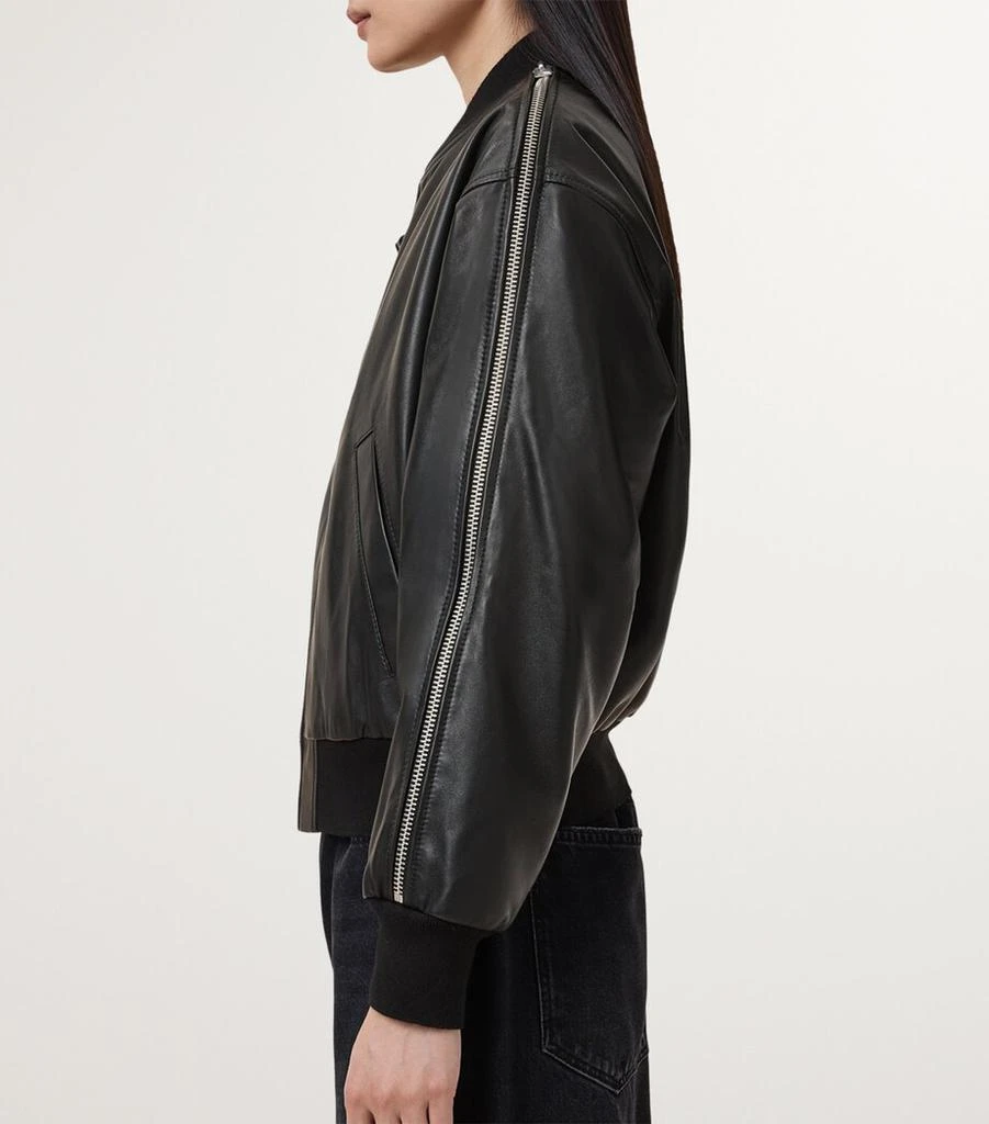 ALL SAINTS Leather Zenith Bomber Jacket 6