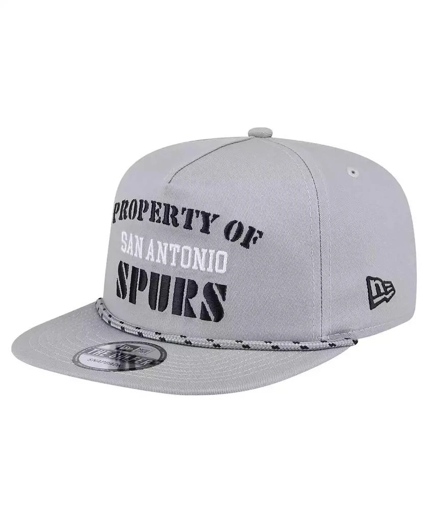 New Era Men's Gray San Antonio Spurs Throwback Property Of Golfer Snapback Hat 3