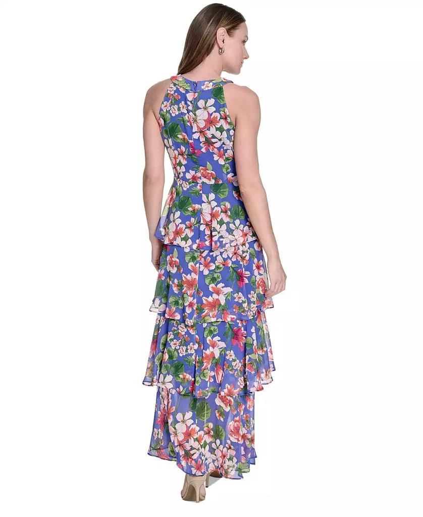 Tommy Hilfiger Women's Floral-Print Tiered Halterneck Maxi Dress 4