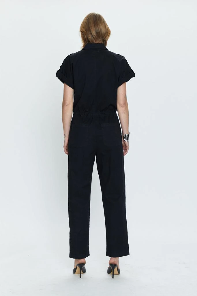 Pistola Denim Jordan Short Sleeve Zip Front Jumpsuit - Fade to Black 5