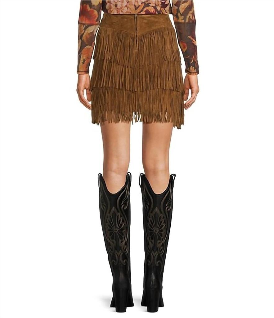 Scully Scully - Suede Fringe Short Skirt
