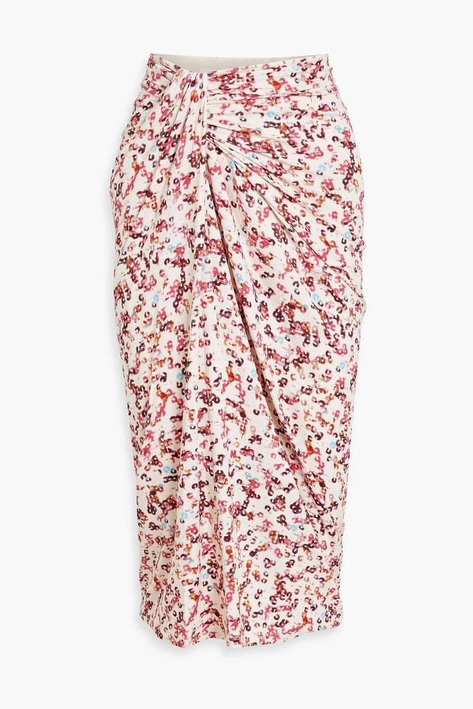 MARANT ÉTOILE Jeldia draped printed stretch-jersey midi skirt