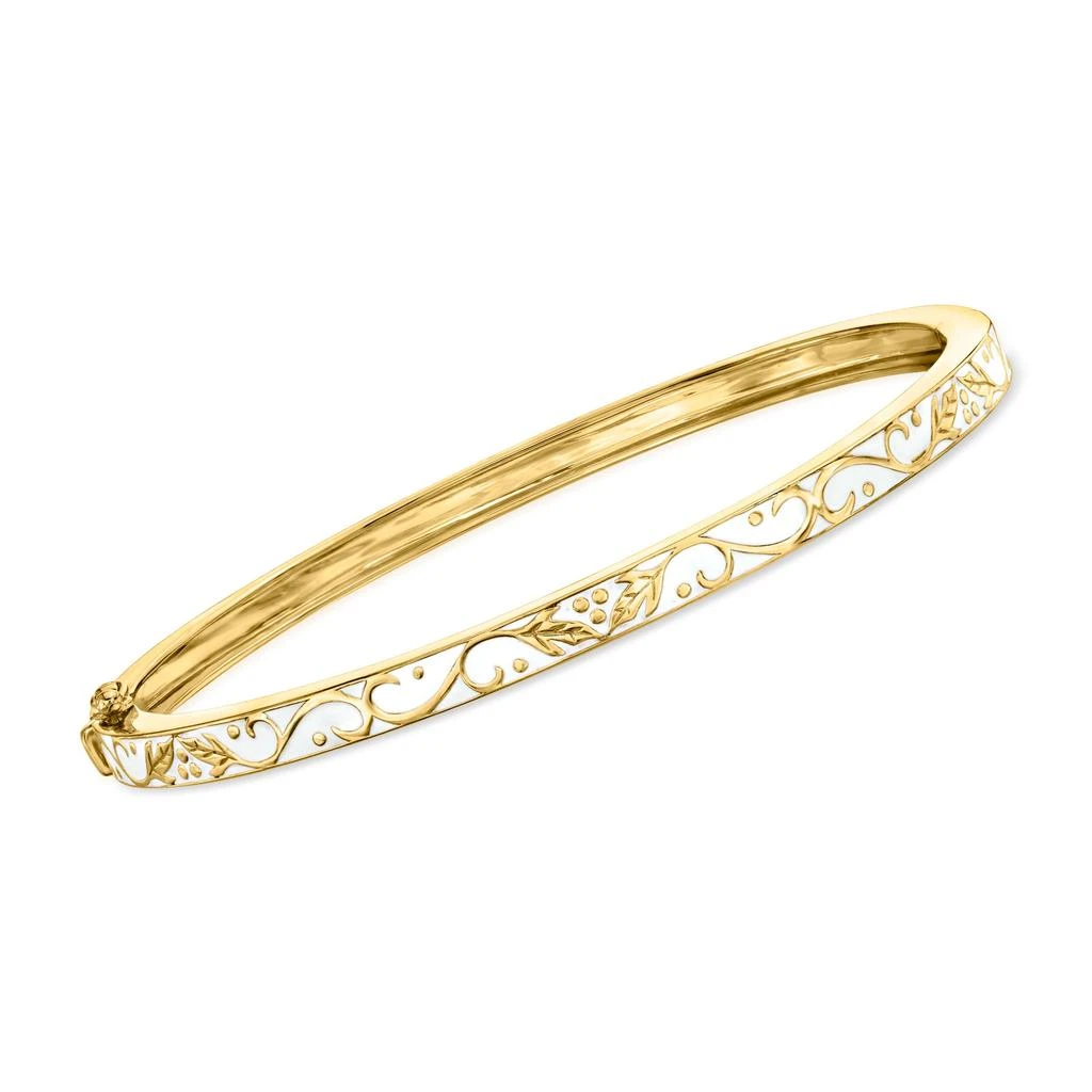 Ross-Simons Ross-Simons "Hamptons Stack" Set Of 4 Bangle Bracelets in 2-Tone Sterling Silver 4