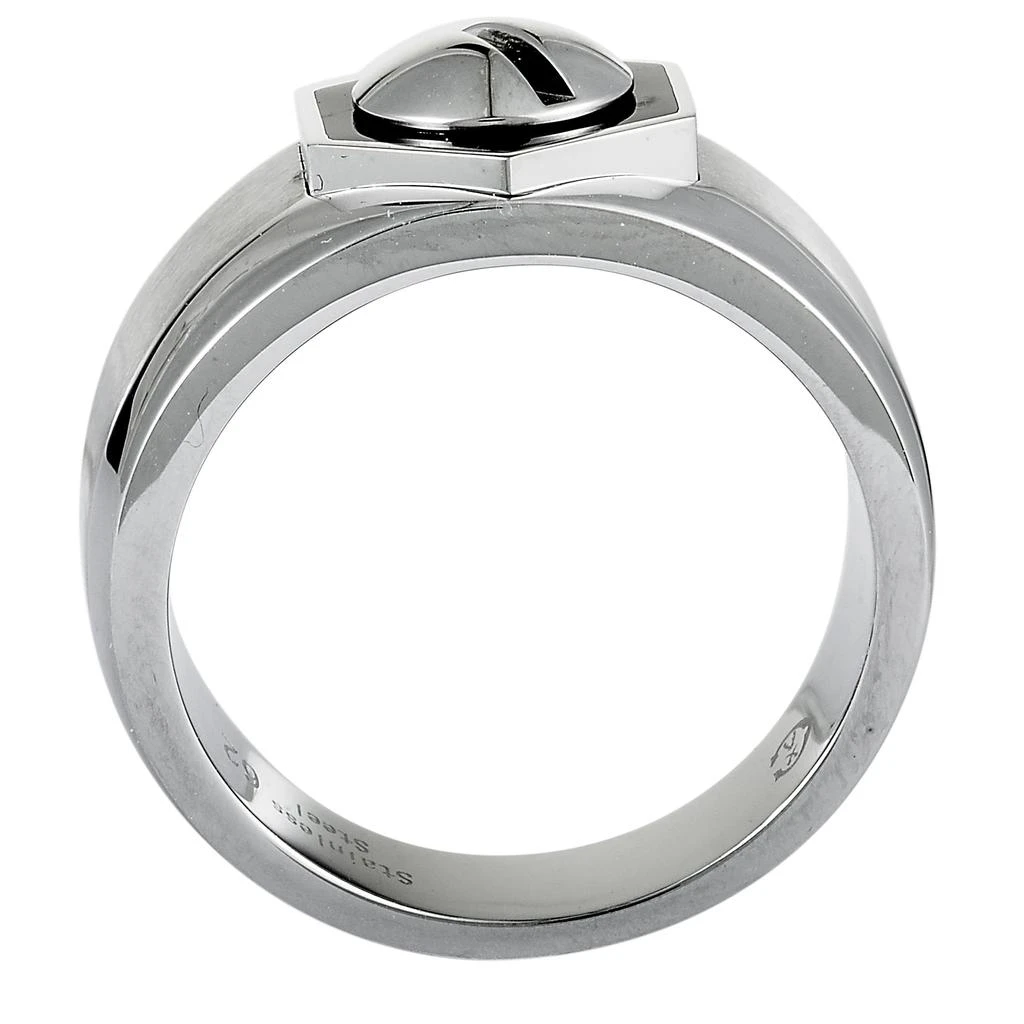 Charriol Rotonde Stainless Steel Black Epoxy Band Ring 2
