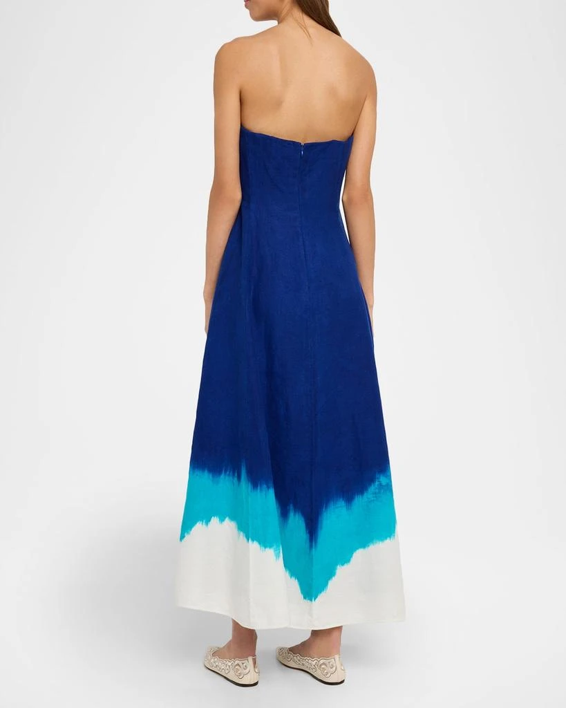 Gabriela Hearst Alessia Strapless Tie-Dye Dress 3