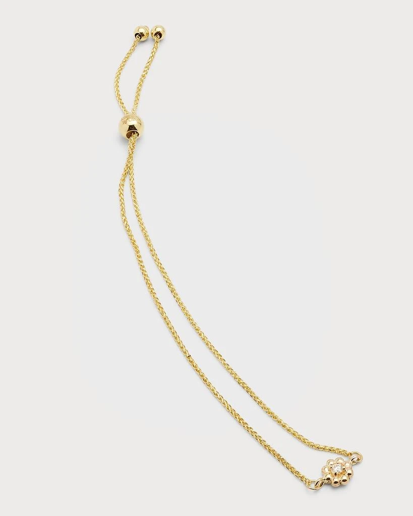 POPPY FINCH 14K Gold Diamond Daisy Bolo Bracelet 3