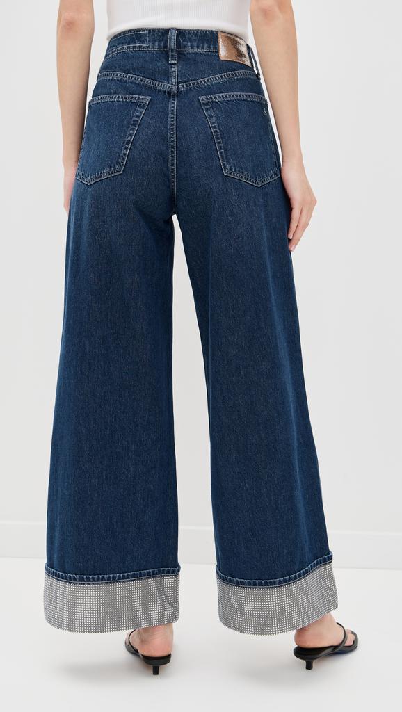 Rag & Bone Sofie High-Rise Ankle Wide Leg With Cuff Jeans