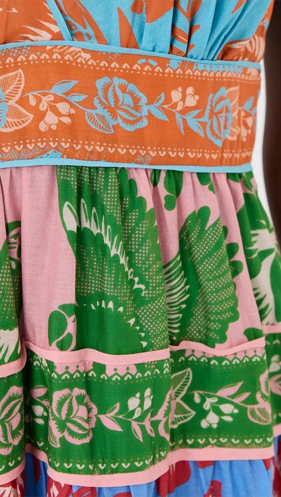 Farm Rio Lace Garden Mix Midi Dress 5